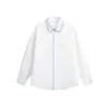 Yidao Roupas Vintage 2026 Outono Novo Estilo Americano Tendência Listrado Patchwork Color-Block Design Caimento Solto Camisa de Manga Longa