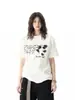 Camiseta de Algodón Puro de Manga Corta con Cuello Redondo para Hombre y Mujer, Verano 2026, Marca de Moda Estilo Americano, Top Fresco y Elegante con Estampado de Media Manga