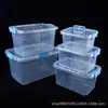 Recipientes para armazenamento de alimentos no atacado, caixas plásticas transparentes para armazenamento de alimentos na geladeira, caixas de armazenamento plásticas transparentes