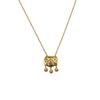 National Moda segurança fechadura borla colar para meninas estilo coreano clavícula cadeia Golden Rose Gold oco benção bloqueio pingente joias