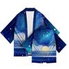 Origem transfronteiriça camisa kimono cardigã de sete mangas impressa em 3D tamanho grande solta casaco moderno masculino e feminino