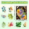30 Piezas de Compra Directa Transfronteriza Pegatinas de Hoja de Mascota Hoja 3D Láser Hoja de Planta Pegatinas de Decoración para Diario
