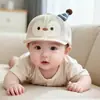 Sombrero de Sol de Verano para Bebés Niños y Niñas, Diseño de Pingüino Estilo Coreano, Ala Suave Transpirable, Protección Solar, Versión Delgada