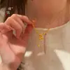 Collar con borla de danza del león de calabaza auspiciosa de oro brillante 24K resistente al color, nueva cadena para la clavícula de estilo nacional chino