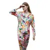 [Fazenda da Raposa] pijama feminino primavera e outono seda gelada manga longa fino seda artificial estampado homewear feminino de verão