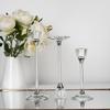 Atacado de ornamentos vintage de cristal de alta qualidade em estilo europeu, alto, transparente, suporte para velas