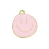 Accesorios para Joyería de Aleación DIY Colgante Esmaltado de Cara Sonriente de Dibujos Animados Pulsera Collar Llavero Colgante Pequeño Personalizado