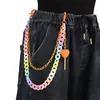 Tendência da Moda Transfronteiriça Europeia e Americana Estilo Ins Retro Cor Doce Coração de Pêssego Pirulito Pingente Corrente de Cintura Corrente de Calça Acrílica