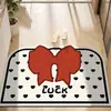 Felpudo de Diatomeas con Lazo de Dibujos Animados para Baño del Hogar, Felpudo para Puerta de Entrada, Alfombrilla Absorbente para Pies de Baño