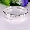 Direto da Fábrica Pulseira de Prata S999 Prata Pulseira de Bênção com Caractere da Sorte Sorte Sorte Sorte Pulseira de Prata 99% Pura para Idosos