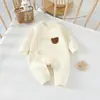 Roupas para Recém-Nascidos, Macacões Acolchoados de Outono e Inverno para Bebês de Poucos Meses, Pijamas com Abertura Lateral, Roupas Quentes de Borboleta para Proteger a Barriga