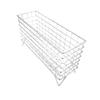 Rack de armazenamento de grade de ferro forjado simples Cesta de armazenamento retangular de quatro pernas Cesta de armazenamento de metal multifuncional Cesta de armazenamento de mesa