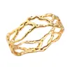 Pulsera de Acero de Titanio, Nuevo Modelo de Nicho, Popular en Europa y América, Transfronteriza, Color Acero, Calada, Pulsera de Metal Cuadrada para Niña