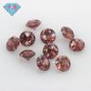 Huagang gema doble agujero redondo circón piedra desnuda perforación color sintético circonio cúbico desnudo Diamante color Rouge