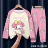 Comércio exterior pijama infantil meninos e meninas manga longa roupa de casa conjunto infantil bebê desenho animado roupas para ar condicionado primavera e outono verão