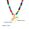 Explosiones transfronterizas de Amazon Europa y Estados Unidos collar de 26 letras acero inoxidable letra burbuja regordeta collar en inglés