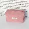 Nueva Bolsa de Lápices de Pana de Color Sólido, Bolsa de Papelería para Estudiantes de Aspecto Elegante y Sencillo, Bolsa Portátil de Gran Capacidad, Bolsa de Cosméticos