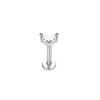 Aço Inoxidável 316L 100% Aço Inoxidável Fundido Piercing de Lábio Olho de Cavalo Joia para Piercing 1.2 Rosca Interna 1.0 Piercing de Orelha Rosqueável