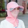 Sombrero Protector Solar de Cobertura Facial Verano Cobertura Facial Protección Cuello Rayos Solares Cosecha de Té Ciclismo Exterior Ala Ancha Larga