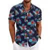 Camisa de Manga Corta Hawaiana con Estampado Digital 3D Transfronteriza 2026, Top para Vacaciones en la Playa, Camisa de Manga Corta Transpirable para la Playa