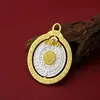 Nuevos Ornamentos Tibetanos 2025 Estilo Antiguo Rotatorio Nueve Palacios Bagua Doce Animales del Zodiaco Collar Colgante para Coche de Moda