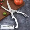 Tesoura de Cozinha Doméstica, Resistente, Extra Grande, para Uso Diário, para Cortar Ossos de Frango, Pato e Peixe, Afiada e Multiuso