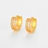 Pendientes Europeos y Americanos Transfronterizos de Nuevo Estilo Francés Completamente Incrustados de Diamantes, Pendientes de Clip para Oreja de Circonita Versátiles de Moda de Nicho para Mujer, Pendientes de Estilo Minimalista de Alta Gama