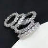 Anillo Clásico de Fila Nueva Temporada Versa para Mujer con Microincrustaciones de Diamante de Alto Carbono Brillante Diseño Simple Versátil