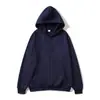 Cardigan com zíper unisex europeu e americano para comércio exterior, moletom de cor sólida, top solto de fleece para outono e inverno
