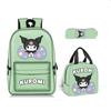 Nueva kuromi kuromi Mochila Escolar Mochila para Estudiante de Secundaria Bolsa para Almuerzo Portátil con Aislamiento Bolsa para Lápices Set de Tres Piezas