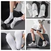 Meias Esportivas Masculinas Desodorantes Absorventes de Suor Antiderrapantes com Base de Toalha Profissionais para Corrida de Maratona Basquete Masculino Meias de Elite