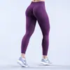 Calça de cintura baixa sem costura de nove pontos com franzidos na cintura e levantamento de quadril, três seções, para Amazon, calça de yoga, calça fitness