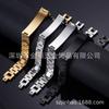Fabricante Especializado en Moda Transfronteriza de Amazon Pulsera Simple DIY Curvada de Acero de Titanio Joyería para Hombre Lista para Venta al por Mayor
