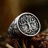 Guerrero de Acero vikingo vintage triángulo apilado anillo de acero de titanio para hombre venta al por mayor nuevo anillo de acero de titanio pulsera