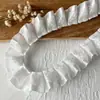 Accesorios con Adorno de Encaje Materiales DIY Decoración Ropa de Muñeca Cinta Volantes Pliegues Soporte Hecho a Mano Abanico