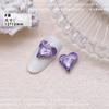 12 x 13 arte de uñas de corazón torcido de cristal joyería de diamante puntiagudo de corazón torcido hielo a través de explosiones amor Super Flash taladro de uñas al por mayor