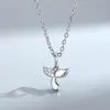 Colar para amantes baleia nascida com você moda Corrente de clavícula de Golfinho com Diamante Presente de Dia dos Namorados em um colar de cauda de peixe