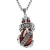 Colgante Sólido Yuhong Granate Rojo Colgante Pixiu Collar Elegante Femenino Dominante Masculino Venta Directa de Fábrica