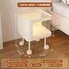Mesa de Cabeceira para Quarto, Pequena Mesa Lateral para Sofá de Sala de Estar, Canto de Vidro Criativo Minimalista, Mesa Lateral de Armazenamento Levemente Luxuosa e de Alta Qualidade