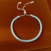 Pulseira retrátil redonda de zircônia, simples e estilosa, pulseira de nicho de luxo leve, joia versátil para o dia a dia, com toque de alta qualidade