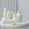 Botella de Esencia de Presión de 30ml Botella de Base Líquida 50g Botella Cuadrada de Vidrio para Crema Facial Loción Cosmética Botella de Set