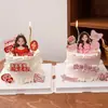 Decoración de Pastel para el 38º Día de la Mujer: Belleza Radiante, Brisa de Primavera Como Tú, Decoración para Hornear Día Internacional de la Mujer Enchufe