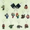 Chaveiro de Desenho Animado Minecraft Chaveiro de Plástico Macio PVC Pingente Pequeno para Bolsa Venda Quente Transfronteiriça Atacado
