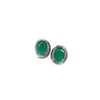 Aretes de Tachuela de Esmeralda Natural Transfronterizos Accesorios de Piedras Preciosas Nicho de Alta Gama Joyería de Plata 925 Fábrica de Moda 5*7