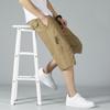 Pantalones capri de verano Power Factory, pantalones casuales holgados para hombre, pantalones cortos finos para papá, pantalones de trabajo para personas de mediana edad y mayores.
