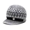 Gorros de otoño e invierno para mujer, madres de mediana edad y mayores, gorros de punto con protección para las orejas, gorros cálidos con forro de polar para abuelas