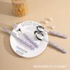 Cuchillo con Mango de Cerámica de Perla Transfronterizo Set Estilo Europeo Lujo Accesible Estilo Escandinavo Acero Inoxidable 304 Cuchillo, Tenedor y Cuchara para Mesa Occidental Ins