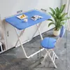 Escritorio y silla de estudio para niños personalizados de tamaño pequeño, no requiere instalación, escritorio plegable para dormitorio, silla de comedor portátil simple para puestos
