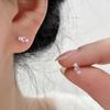Mini pendientes de caramelo para mujer, sencillos, con nicho, en polvo, circonita, distintivos, para ir al trabajo, otoño e invierno, nuevos accesorios de celebridades de Internet de moda.