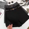 Shorts de traje sueltos de cintura alta para mujer, nueva colección primavera/verano 2026, versátiles para el trabajo, talla petite, pantalones de pierna ancha de línea A de alta gama